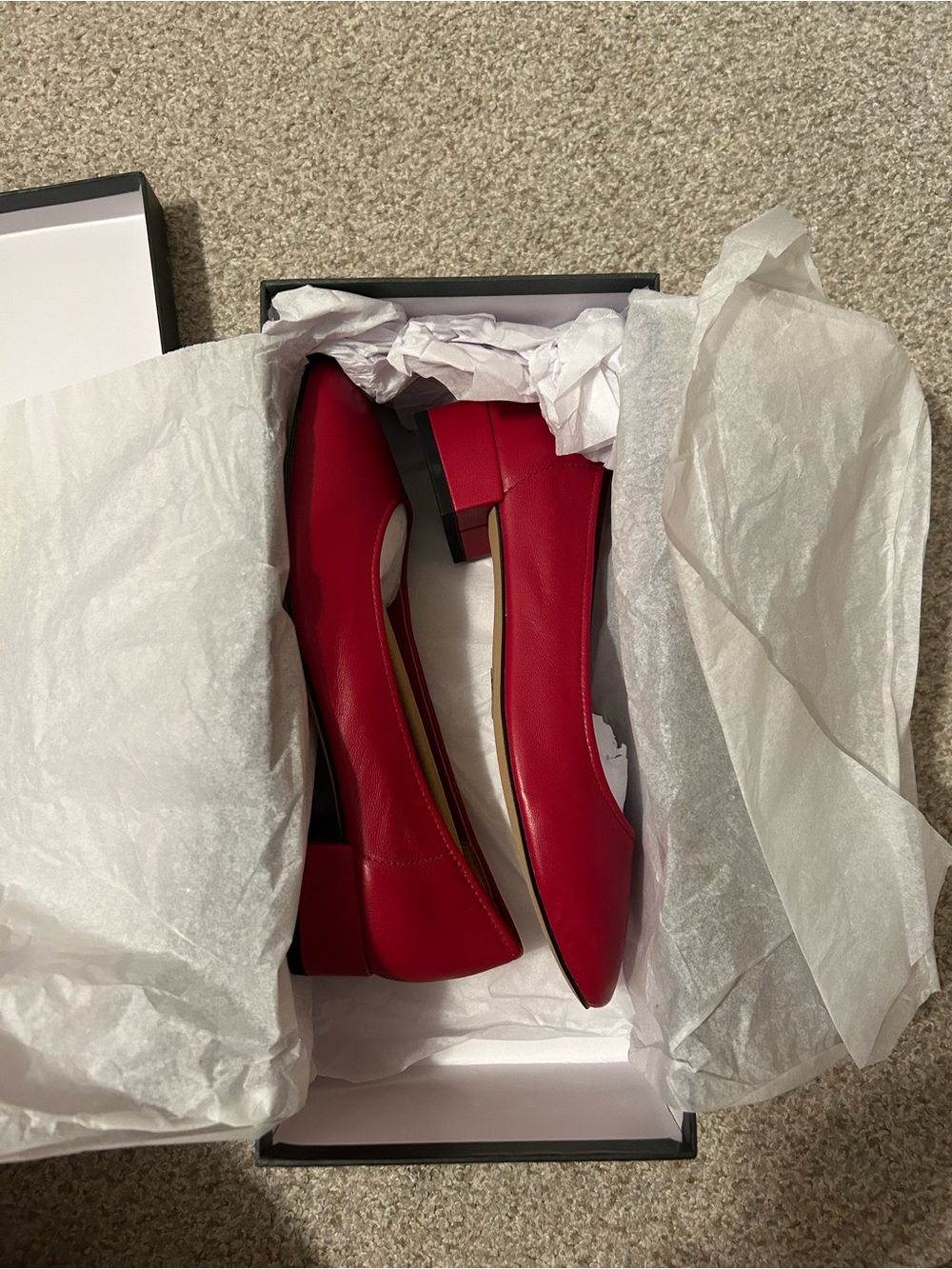 Anthropologie Cranberry Round-Toe Low Block Heel Pumps - Picture 6 of 8
